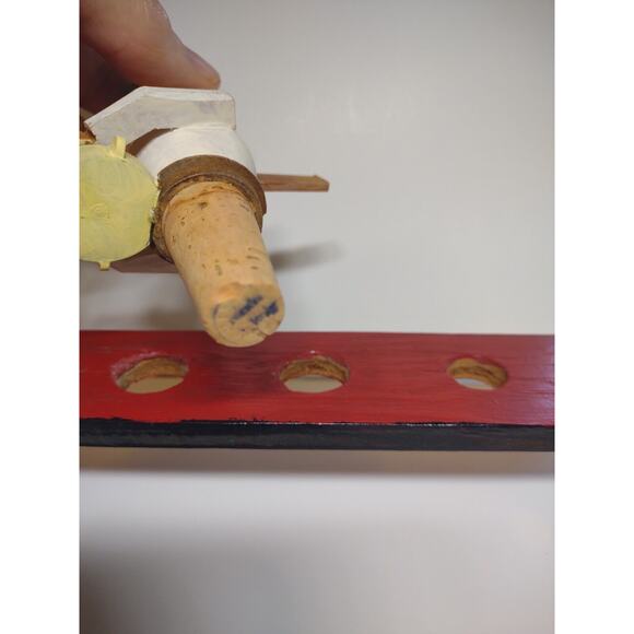 ANRI Chef Stirs Bowl Bottle Stopper Carved Puppet Man Barware Vintage Mechanical - Picture 6 of 8